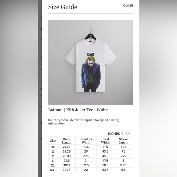 BATMAN X KITH JOKER Tee in White 🦇💚💜♣️ Men’s Size Large NWT 🏷️ - Picture 6 of 10